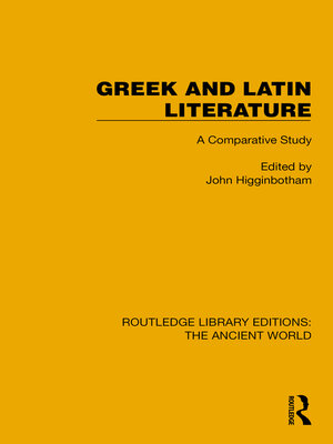 cover image of Greek and Latin Literature